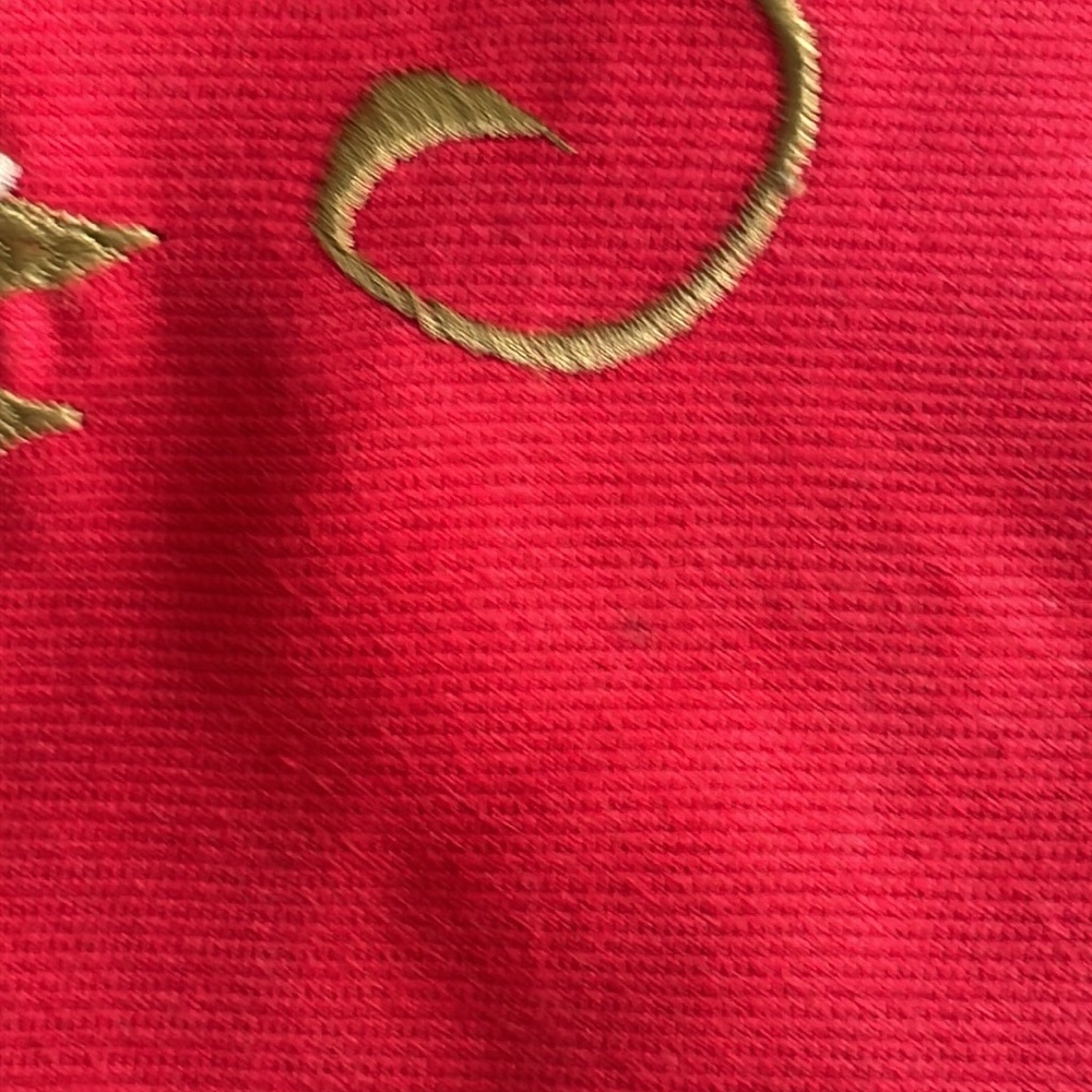 Vintage 90s Indigo Moon Red Embroidered Coat Sz M - Picture 8 of 9